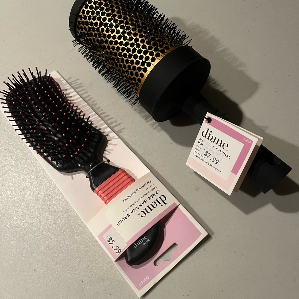 Diane Hair Brush Set - Black and Pink lot